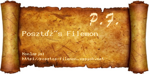 Posztós Filemon névjegykártya